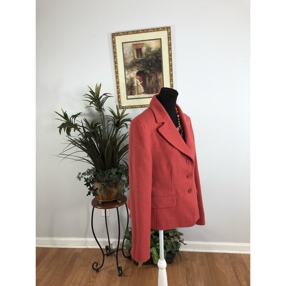 Loft Women Jacket 16 Mob Wife 3 Buttons Front Office Siren Lined Lapel Tweed - Picture 2 of 7